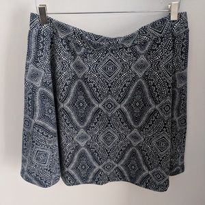 Navy Knit Skater Skirt